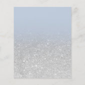 シルバーグラデーショングリッターほこりっぽいブルー結婚バジェット (裏面)