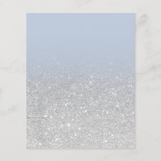 シルバーグラデーショングリッターほこりっぽいブルー結婚バジェット (裏面)