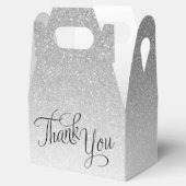 シルバーグラデーショングリッタースクリプトサンキュー フェイバーボックス (オープン)