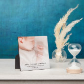 シルバーグラデーション新生児の写真&誕生記録 フォトプラーク (インサイチュ)