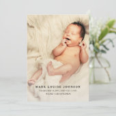 シルバーグラデーション新生児写真の生誕発表 案内状 (スタンド正面)