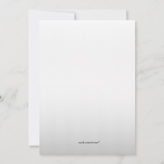 シルバーグラデーション新生児写真の生誕発表 案内状 (裏面)