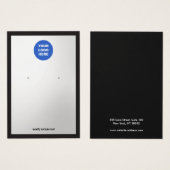 シルバーグラデーション追加ロゴイヤリングディスプレイカード (正面&裏面)