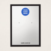 シルバーグラデーション追加ロゴイヤリングディスプレイカード (正面)