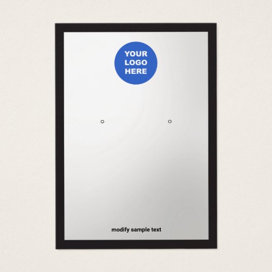 シルバーグラデーション追加ロゴイヤリングディスプレイカード (正面)