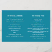 シルバーグラフィックモダンフラワー結婚式 プログラム (裏面)