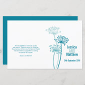 シルバーグラフィックモダンフラワー結婚式 プログラム (正面/裏面)