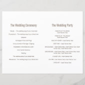 シルバーグラフィック茶色の花結婚式 プログラム (裏面)