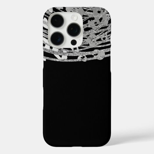 シルバーグラマーチーター柄エキゾチックアニマルプリント Case-Mate iPhoneケース (裏面)