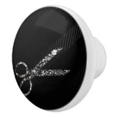 シルバーグラムグリッターはさみモダンシックサロン セラミックノブ (右)