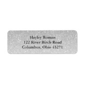 シルバーグラムグリッターカスタム差出人住所ラベル ラベル (正面)