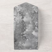 シルバーグラムグリッタースネークスキン オールインワン招待状 (外側)