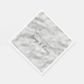シルバーグラムスパークル紙吹雪 スタンダードランチョンナプキン (角)