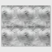 シルバーグラムゼブラアニマルプリント ラッピングペーパー (フラット)