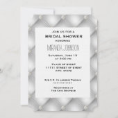 シルバーグラムダイヤモンドブライダルシャワー 招待状 (正面)