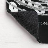 シルバーグラムチータプリントエキゾチックアニマルプリント マウスパッド (コーナー)