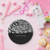 シルバーグラムチーテプリントエキゾチックプリントパーティー ペーパープレート (パーティー)