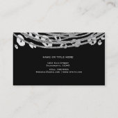 シルバーグラムチーテプリントエキゾチック美しい 名刺 (裏面)