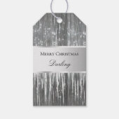 シルバーグラムティンセルストライプズ ギフトタグ (正面)