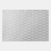 シルバーグラムヒョウ雪片レインボウ ラッピングペーパーシート (正面2)