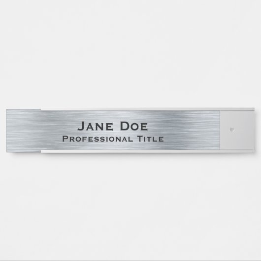 シルバーグラムロンプロフェッショナルオフィスドアサイン サインプレート (正面)
