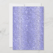 シルバーグラードキャップ、ディスコボール、ワインバイオレットシークイン 招待状 (裏面)