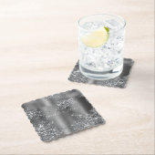 シルバーグリジーグリッター ペーパーコースター (インサイチュ)