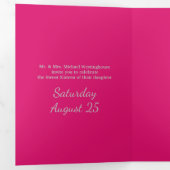 シルバーグリッススウィート16パーティー招待状 三つ折り招待状 (内部最初)