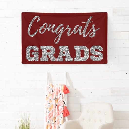 シルバーグリッターおめでとうグレーズ 横断幕 (インサイチュ)