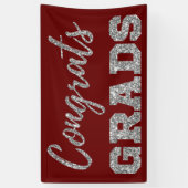 シルバーグリッターおめでとうグレーズ 横断幕 (縦)