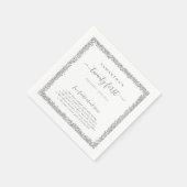 シルバーグリッターおもしろいファクト名日付21日パーティー スタンダードカクテルナプキン (角)