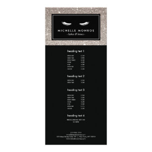 シルバーグリッターで睫毛 ラックカード