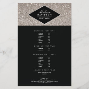 シルバーグリッターとグラマー美しいフライヤー チラシ