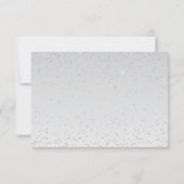シルバーグリッターとシャインウェディングRSVP 出欠カード (裏面)