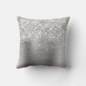 シルバーグリッターとフォイルのシグネガーリークション クッション (裏面)