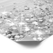 シルバーグリッターとフォイル30thバースデーウェルカム ポスター (角)