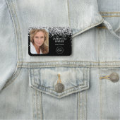 シルバーグリッターとブラックロゴと写真 名札 (インサイチュ)