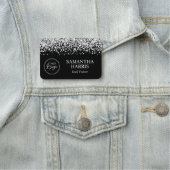 シルバーグリッターとブラックロゴ 名札 (インサイチュ)