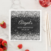 シルバーグリッターとブラック60誕生日 (インサイチュ)