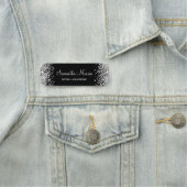 シルバーグリッターとブラック 名札 (インサイチュ)