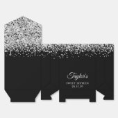 シルバーグリッターとブラックSweet sixteen フェイバーボックス (見開き)