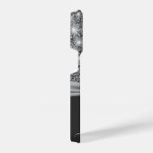 シルバーグリッターとボウ iPhoneケース (右側面)