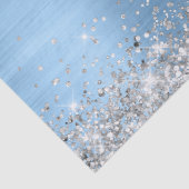 シルバーグリッターとライトブルーのオンブルホイル 薄葉紙 (詳細)