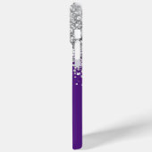 シルバーグリッターと王室のパープルの名前 Case-Mate iPhoneケース (裏面 / 左)