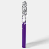 シルバーグリッターと王室のパープルの名前 Case-Mate iPhoneケース (裏面 / 右)