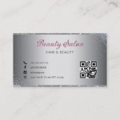 シルバーグリッターと背景 名刺 (裏面)