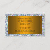 シルバーグリッターと金ゴールド 名刺 (裏面)