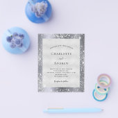 シルバーグリッターのほこりのエレガントな結婚予算 チラシ (シングル)