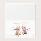 シルバーグリッターのスティレットトスありがとうカード (外部フラット)