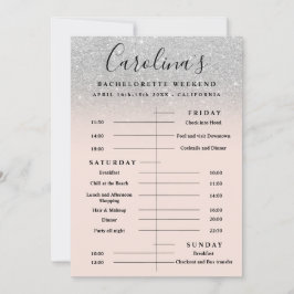 シルバーグリッターのタイムラインバチェロレッテ週末 招待状